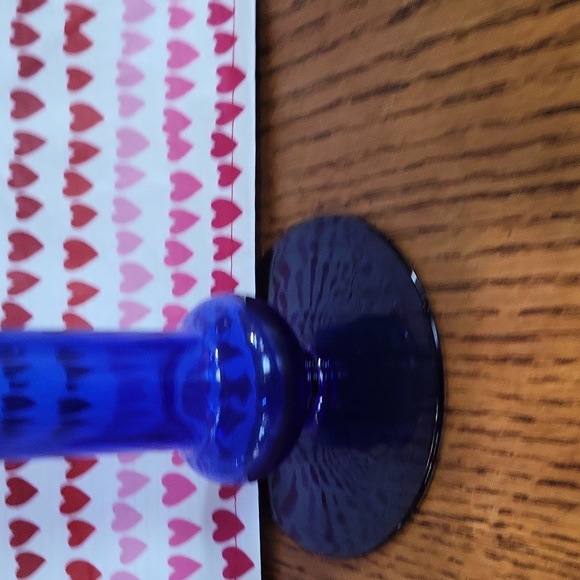 VINTAGE Roselli Cobalt blown glass floating candle holder - Picture 4 of 4
